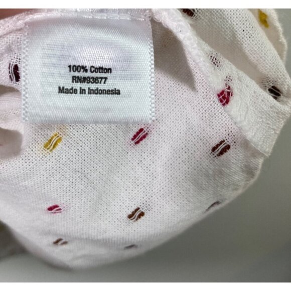 Womens St John's Bay White Sprinkles Cotton Long Sleeve Peasant Top 2xL - Picture 7 of 7